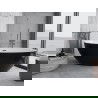 Mexen Nike свободностояща вана 175 x 100 см, бяла/черна, преливник gun metal - 54071751075-95