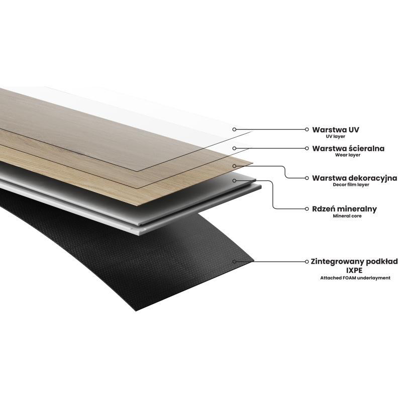 Mexen Killeen  винилови панели 1240 x 182 mm SPC 6,5 mm, основа IXPE 1,5 mm, 4 V-фуга, Дъб