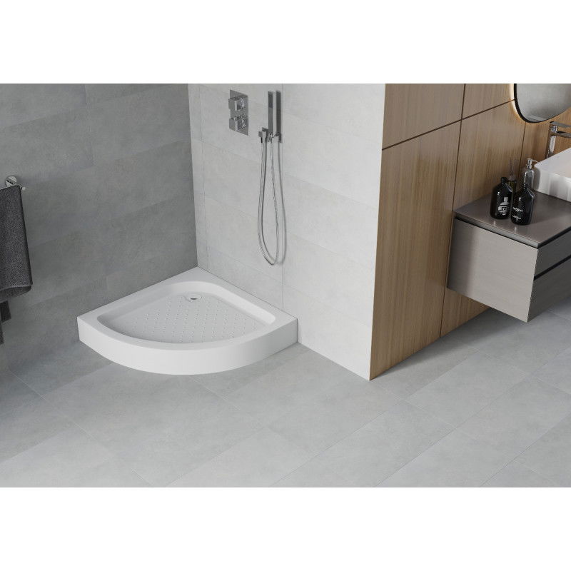 Mexen Rio полукръгъл душ корито 90 x 90 см, бял - 47109090