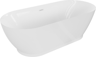 Mexen Roxy свободно стояща вана 180 x 85 см, бяла, бял преливник - 51201808500-20