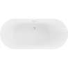 Mexen Roxy свободностояща вана 180 x 85 см, бяла/черна, с brushed никел - 51201808575-97