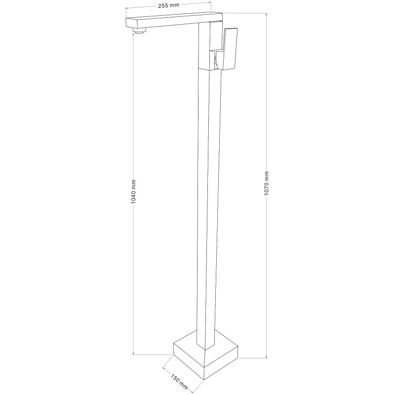 Mexen Urano свободностоящ смесител за мивка, златен - 75234-50
