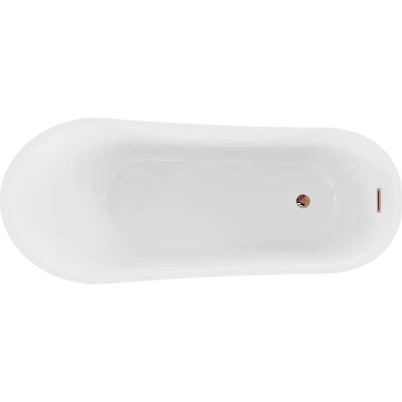 Mexen Alta свободностояща вана 170 x 75 см, бяла, преливно розово злато - 52141707500-60