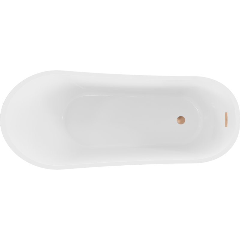 Mexen Alta самостоятелна вана 170 x 75 cm, бяла, преливник матирана мед - 52141707500-65