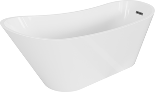 Mexen Alta свободностояща вана 170 x 75 см, бяла, преливник gun gray четкан - 52141707500-66