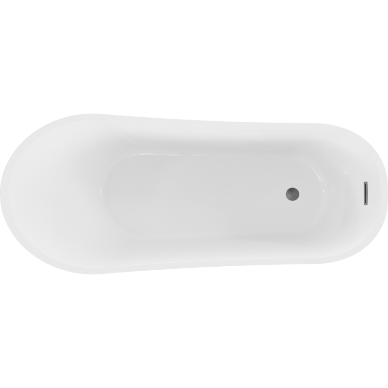 Mexen Alta свободностояща вана 170 x 75 см, бяла, преливане gun metal - 52141707500-95