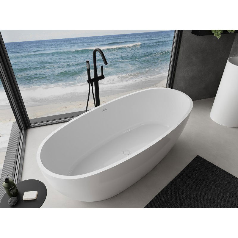 Mexen Torino свободностояща вана от конгломерат 155 x 78 см, бял гланц - 57271557810