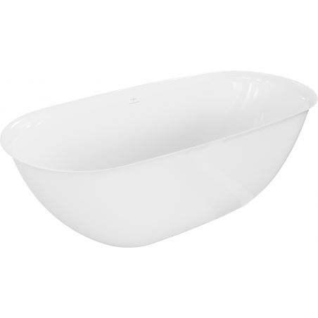 Mexen Siena самостоятелна вана от конгломерат 170 x 80 cm, бяла гланц - 57291708010