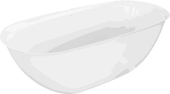 Mexen Siena самостоятелна вана от конгломерат 170 x 80 cm, бяла гланц - 57291708010