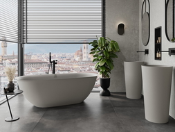 Mexen Siena самостоятелно стояща вана от конгломерат 170 x 80 см, мат бетон - 57291708061