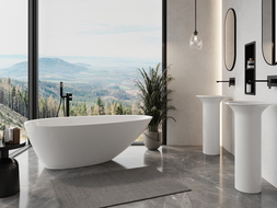 Mexen Milano свободно стояща вана от конгломерат 150 x 82 cm, бял гланц - 57301508510