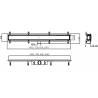 Mexen Flat ABS линеен дренаж 2 в 1 80 см, инокс- 1069080