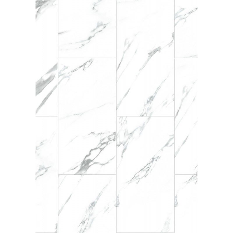 Mexen Glacier White винилови панели 610 x 305 мм SPC 6,5 мм, IXPE 1,5 мм, 4 V-Фуга, Jazz White