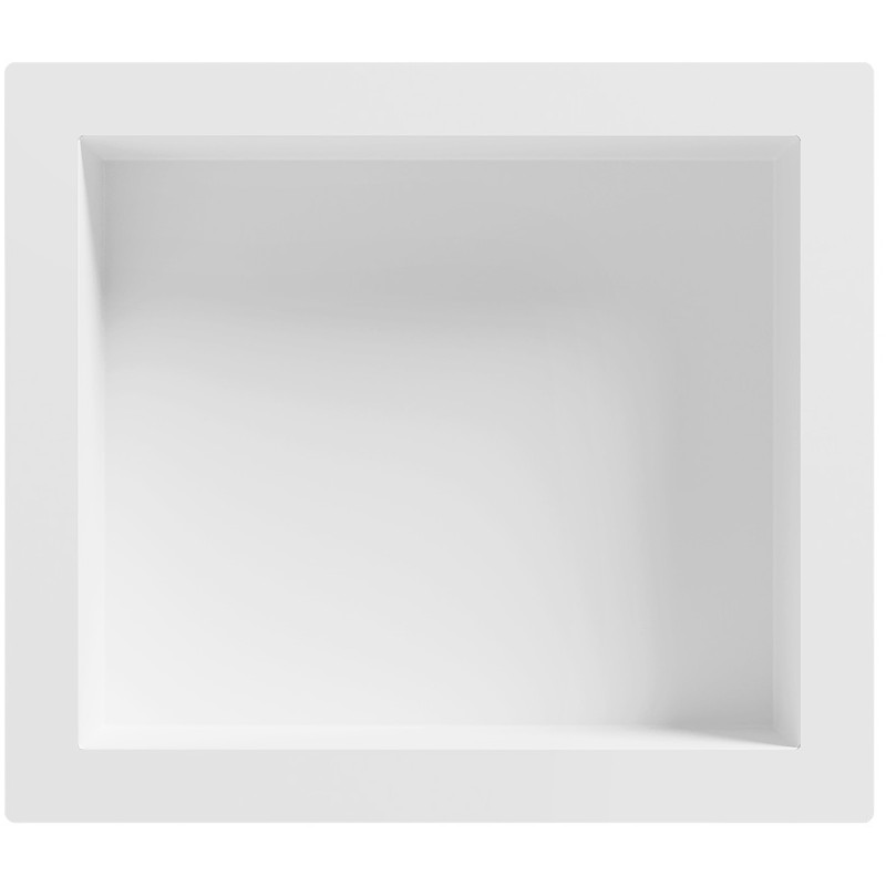 Mexen X-Wall-S вдлъбната SMC лавица с фланец 35,5 x 40,7 см, бяла - 1901354109