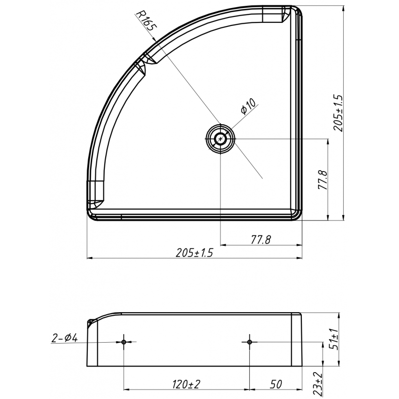 Mexen X-Wall-S ъглова стенна полица SMC 20,5 x 20,5 см, бяла - 1901202005