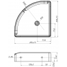 Mexen X-Wall-S ъглова стенна полица SMC 20,5 x 20,5 см, бяла - 1901202005