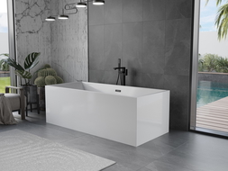 Mexen Vigo свободно стояща вана 178,5 x 80 cm, бяла, черен преливник - 51251788000-70