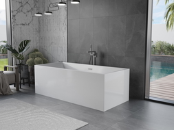 Mexen Vigo самостоятелна вана 178,5 x 80 см, бяла, преливник gun gray четкан - 51251788000-66