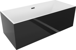 Mexen Vigo свободностояща вана 178,5 x 80 см, бяла/черна, прелив черен - 51251788075-70