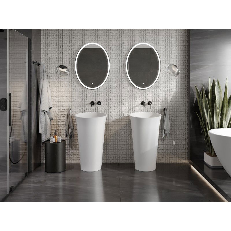 Mexen Nilda самостоятелна мивка от конгломерат 52 x 52 см, бяла мат - 26555200