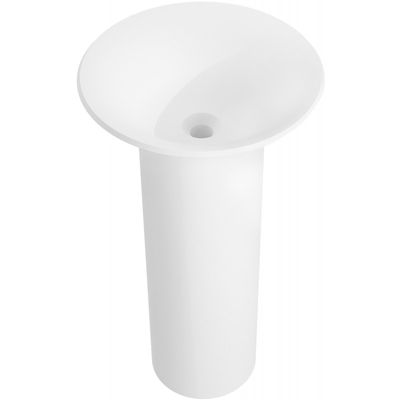 Mexen Leta самостоятелна мивка от конгломерат 45 x 45 cm, бяла мат - 26574500