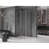 Mexen Velar плъзгаща се душ кабина 90 x 85 см, прозрачна, тъмно метално - 871-090-085-01-95