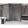 Mexen Velar плъзгаща се душ кабина 160 x 85 см, прозрачна, четкан никел - 871-160-085-01-97