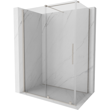 Mexen Velar плъзгаща се душ кабина 150 x 90 см, прозрачна, четка никел - 871-150-090-01-97