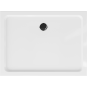 Mexen Flat правоъгълна плитка slim 120 x 100 cm, бяла, сифон черен - 40101012B