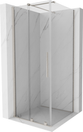 Mexen Velar плъзгаща се душ кабина 120 x 120 cm, прозрачен, четкан никел - 871-120-120-01-97