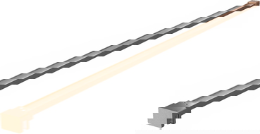 Mexen прост държач за душ стена 6-8 мм, четкована мед - 800-01-65