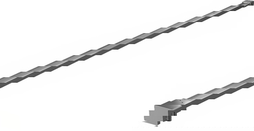 Mexen прав скоба за душ-преграда 6-8 mm, gun metal - 800-01-95