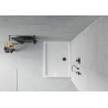 Mexen Flat правоъгълна тънка душ кабина 130 x 90 см, бяла, черен сифон - 40109013B