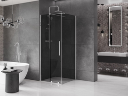 Mexen Velar плъзгаща се душ кабина 120 x 120 см, графит, хром - 871-120-120-41-01