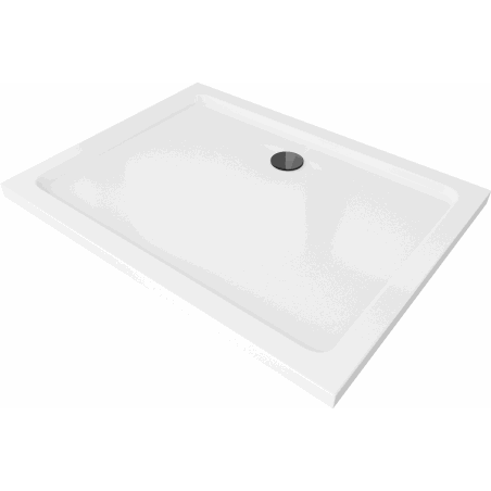 Mexen Flat правокутен душ приемник slim 130 x 80 см, бял, черен сифона - 40108013B