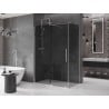 Mexen Velar плъзгаща се душ кабина 140 x 75 см, графит, хром - 871-140-075-41-01
