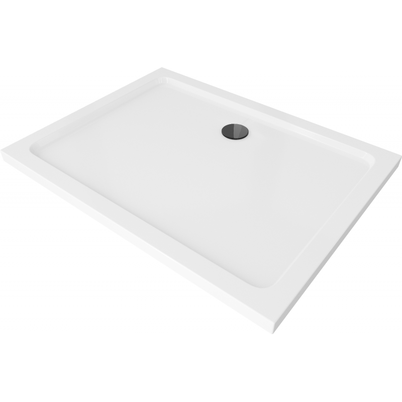 Mexen Flat правоъгълен душ корито slim 110 x 80 см, бял, сифон черен - 40108011B