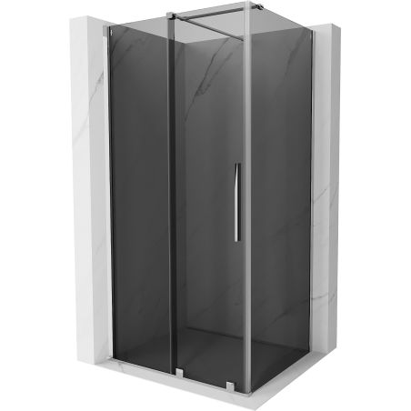 Mexen Velar плъзгаща се душ кабина 140 x 100 см, графит, хром - 871-140-100-41-01