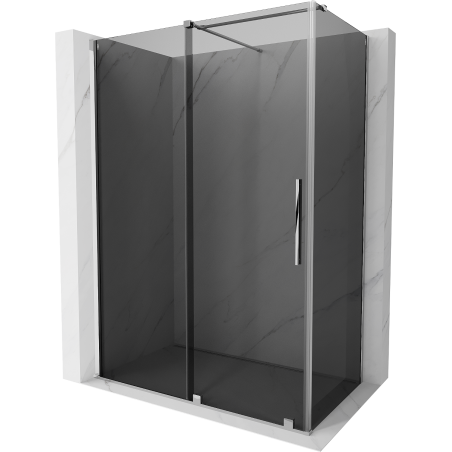 Mexen Velar плъзгаща се душ кабина 150 x 85 см, графит, хром - 871-150-085-41-01
