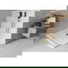 Mexen Flat правоъгълен душ панел slim 90 x 80 см, бял, черен сифона - 40108090B