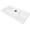 Mexen Flat правоъгълен душ кабина slim 140 x 70 см, бял, черен сифона - 40107014B