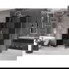 Mexen Velar плъзгаща се душ кабина 90 x 70 см, графит, бяло - 871-090-070-41-20