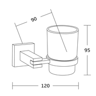 Mexen Vane чаша за четки за зъби, черна - 7020938-70
