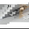 Mexen Flat правоъгълен душ под 130 x 70 см, бял, черен сифо - 40107013B