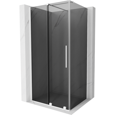 Mexen Velar плъзгаща се душ кабина 100 x 85 см, графит, бял - 871-100-085-41-20