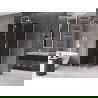Mexen Velar плъзгаща се душ кабина 110 x 110 см, графит, бяла - 871-110-110-41-20