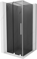 Mexen Velar плъзгаща се душ кабина 100 x 100 см, графит, бяло - 871-100-100-41-20