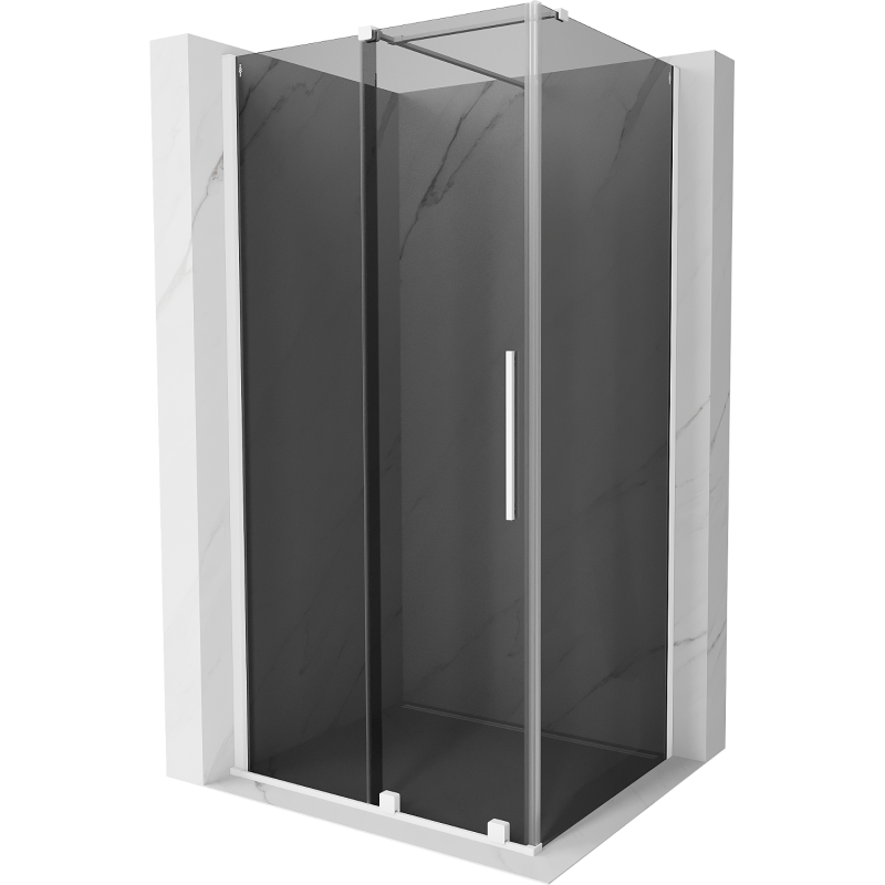 Mexen Velar плъзгаща се душ кабина 120 x 85 cm, графит, бяла - 871-120-085-41-20