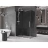 Mexen Velar плъзгаща се душ кабина 140 x 85 см, графит, бяло - 871-140-085-41-20