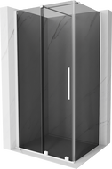 Mexen Velar плъзгаща се душ кабина 140 x 100 см, графит, бяла - 871-140-100-41-20